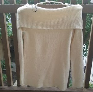 NWOT Forever 21Cream Off the Shoulder Sweater